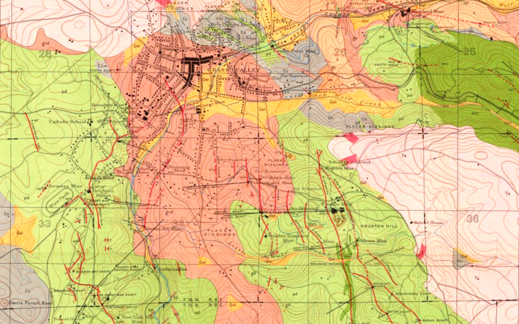 Carta geologica della Grass Valley